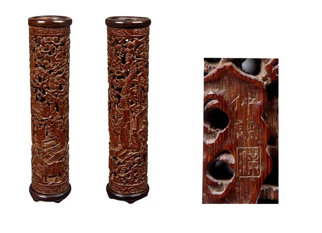 竹刻大家朱鶴唯一存世真跡筆筒在南京博物院“妙手文心——竹木牙角珍品特 